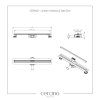Cerano, Lineárny odtokový žľab Slim 60 cm s otočným sifónom o 360°, čierna, CER-CER-414902