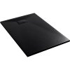 Cerano Gusto, obdĺžniková sprchová vanička 100x80x3 cm z minerálneho kompozitu, čierna matná, CER-CER-414629