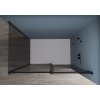 Cerano Santoro, sprchovací kút s posuvnými dverami 120(dvere) x 80(stena) x 195 cm, 6mm šedé sklo, čierny profil, CER-CER-425473