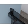 Cerano Santoro, sprchovací kút s posuvnými dverami 120(dvere) x 80(stena) x 195 cm, 6mm šedé sklo, čierny profil, CER-CER-425473