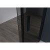 Cerano Santoro, sprchovací kút s posuvnými dverami 120(dvere) x 80(stena) x 195 cm, 6mm šedé sklo, čierny profil, CER-CER-425473