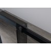 Cerano Santoro, sprchovací kút s posuvnými dverami 120(dvere) x 80(stena) x 195 cm, 6mm šedé sklo, čierny profil, CER-CER-425473