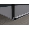 Cerano Santoro, sprchovací kút s posuvnými dverami 120(dvere) x 80(stena) x 195 cm, 6mm šedé sklo, čierny profil, CER-CER-425473
