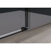 Cerano Santoro, sprchovací kút s posuvnými dverami 120(dvere) x 80(stena) x 195 cm, 6mm šedé sklo, čierny profil, CER-CER-425473