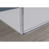 Cerano Santoro, sprchovací kút s posuvnými dverami 100(dvere) x 100(stena) x 195 cm, 6mm číre sklo, chrómový profil, CER-CER-425044
