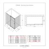 Cerano Santoro, sprchovací kút s posuvnými dverami 100(dvere) x 100(stena) x 195 cm, 6mm číre sklo, chrómový profil, CER-CER-425044