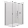 Cerano Santoro, sprchovací kút s posuvnými dverami 100(dvere) x 100(stena) x 195 cm, 6mm číre sklo, chrómový profil, CER-CER-425044