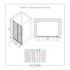 Cerano Volpe, skladacie sprchové dvere 70x190 cm, 6mm číre sklo, chrómový profil, CER-CER-423294
