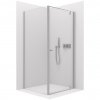 Cerano Ferri, krídlový sprchovací kút 100(dvere) x 100(stena) x 195 cm, 6mm číre sklo, chrómový profil, CER-CER-427468