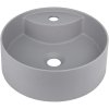 Deante Silia, umývadlo na dosku s otvorom na batériu 360x360x125mm, šedá metalíza, DEA-CQS_SU4B