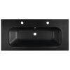 Sapho, SIDRA umývadlo 101x46cm, liaty mramor, 2 otvory pre batérie, čierna mat, SD101B-2