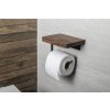 Sapho, SKA Držiak na toaletný papier s poličkou 15x10x12cm, čierny mat/orech, SKA417