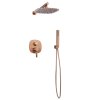 Invena Trend, podomietková sprchová súprava s dažďovou a ručnou hlavicou, medená matná, INV-BS-02-014-V