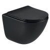 Závesný set GEBERIT Duofix Basic+ WC LILY+Tornado2.0 + tlačidlo + WC sedadlo, čierna, GEBERIT-LILY-TO2-BK