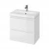 Cersanit Moduo Slim 60 závesná skrinka + umývadlo, biely lesk, S801-227-DSM