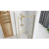 Rea Rapid Swing, rohový sprchovací kút 90(dvere) x 80(stena) x 195 cm, 6mm číre sklo, zlatý matný profil, KPL-02500