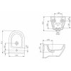 43648 5 cersanit crea wc bidet zavesny ovalny biela k114 009