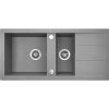 Laveo Barbados, 1,5-komorový granitový drez 1000x480x185 mm, šedá, LAV-SBB_531T