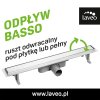 Laveo Basso, lineárny odtok s mriežkou 100 cm, oceľová, LAV-COB_210D