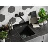 Laveo Chichi, 1-komorový granitový drez 390x480x205 mm, čierna, LAV-SBH_710T