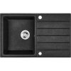 Laveo Margarita, 1-komorový granitový drez 790x490x230 mm, čierna, LAV-SBM_711T