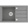 Laveo Trzynastka, 1-komorový granitový drez 790x480x185 mm, šedá, LAV-SBP_511T
