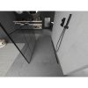 Mexen Kioto, sprchová zástena Walk-In 150 x 200 cm, 8mm sklo čierny vzor, čierny profil, 800-150-002-70-77
