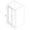Mexen Apia, posuvné dvere do otvoru 140 x 190 cm, 6mm číre sklo-pásiky, chrómový profil, 845-140-000-01-20