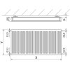 Mexen Hygiene CH20, panelový radiátor 400 x 800 mm, bočné pripojenie, 636 W, čierna, W420H-040-080-70