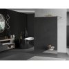 Mexen Kioto, sprchová zástena Walk-In 120 x 200 cm, 8mm sklo vzor zrkadlo, zlatý matný profil, 800-120-002-55-50