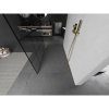 Mexen Kioto, sprchová zástena Walk-In 140 x 200 cm, 8mm sklo čierny vzor, zlatý matný profil, 800-140-002-55-77