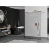 Mexen Kioto, sprchová zástena Walk-In 160 x 200 cm, 8mm sklo čierny vzor, medený matný profil, 800-160-002-65-70