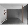 Mexen Kioto, sprchová zásteny typ Walk-In 100 x 200 cm, 8mm číre sklo, medený matný profil, 800-100-101-65-00