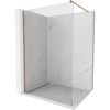 Mexen Kioto, sprchová zásteny typ Walk-In 100 x 200 cm, 8mm číre sklo, medený matný profil, 800-100-101-65-00