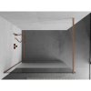 Mexen Kioto, sprchová zástena Walk-In 140 x 200 cm, 8mm číre sklo-námraza, medený matný profil, 800-140-101-65-35