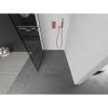 Mexen Kioto, sprchová zástena Walk-In 110 x 200 cm, 8mm číre sklo čierny vzor, medený matný profil, 800-110-101-65-77