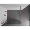 Mexen Kioto, sprchová zástena Walk-In 110 x 200 cm, 8mm číre sklo čierny vzor, medený matný profil, 800-110-101-65-77