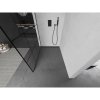 Mexen Kioto, sprchová zástena Walk-In 130 x 200 cm, 8mm číre sklo čierny vzor, grafitový profil, 800-130-101-66-77