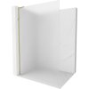 Mexen Kioto L, sprchová zástena Walk-In 80 x 200 cm, 8mm sklo námraza, zlatý lesklý profil,800-080-103-50-30