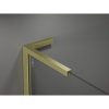 Mexen Kioto L, sprchová zástena Walk-In 60 x 200 cm, 8mm číre sklo, zlatý matný profil, 800-060-103-55-00
