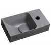 Sapho, PICCOLINO betónové umývadlo 30,8x17cm, batéria vpravo, šedá, PK30517