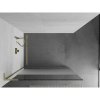Mexen Kioto L, sprchová zástena Walk-In 70 x 200 cm, 8mm číre sklo-námraza, zlatý matný profil, 800-070-103-55-35