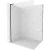 Mexen Kioto L, sprchová zástena Walk-In 70 x 200 cm, 8mm sklo námraza, čierny profil, 800-070-103-70-30