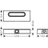 Hansgrohe uBox universal, základné teleso pre lineárne sprchové žľaby pre plochú inštaláciu, HAN-01000180