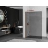Mexen Kioto L, sprchová zástena Walk-In 80 x 200 cm, 8mm šedé sklo, ružové zlato profil, 800-080-103-60-40