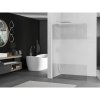 Mexen Kioto L, sprchová zástena Walk-In 110 x 200 cm, 8mm číre sklo-námraza, brúsená oceľ profil, 800-110-103-97-35