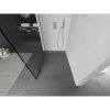 Mexen Kioto L, sprchová zástena Walk-In 60 x 200 cm, 8mm číre sklo čierny vzor, chrómový profil, 800-060-103-01-70