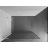 Mexen Kioto L, sprchová zástena Walk-In 50 x 200 cm, 8mm číre sklo čierny vzor, biely profil, 800-050-103-20-70