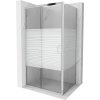 Mexen Apia, sprchový kút s posuvnými dverami 95 (dvere) x 100 (stena) cm, 6mm číre-pásy sklo, chrómový profil, 840-095-100-01-20