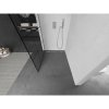 Mexen Kioto L, sprchová zástena Walk-In 100 x 200 cm, 8mm číre sklo čierny vzor, brúsená oceľ profil, 800-100-103-97-77
